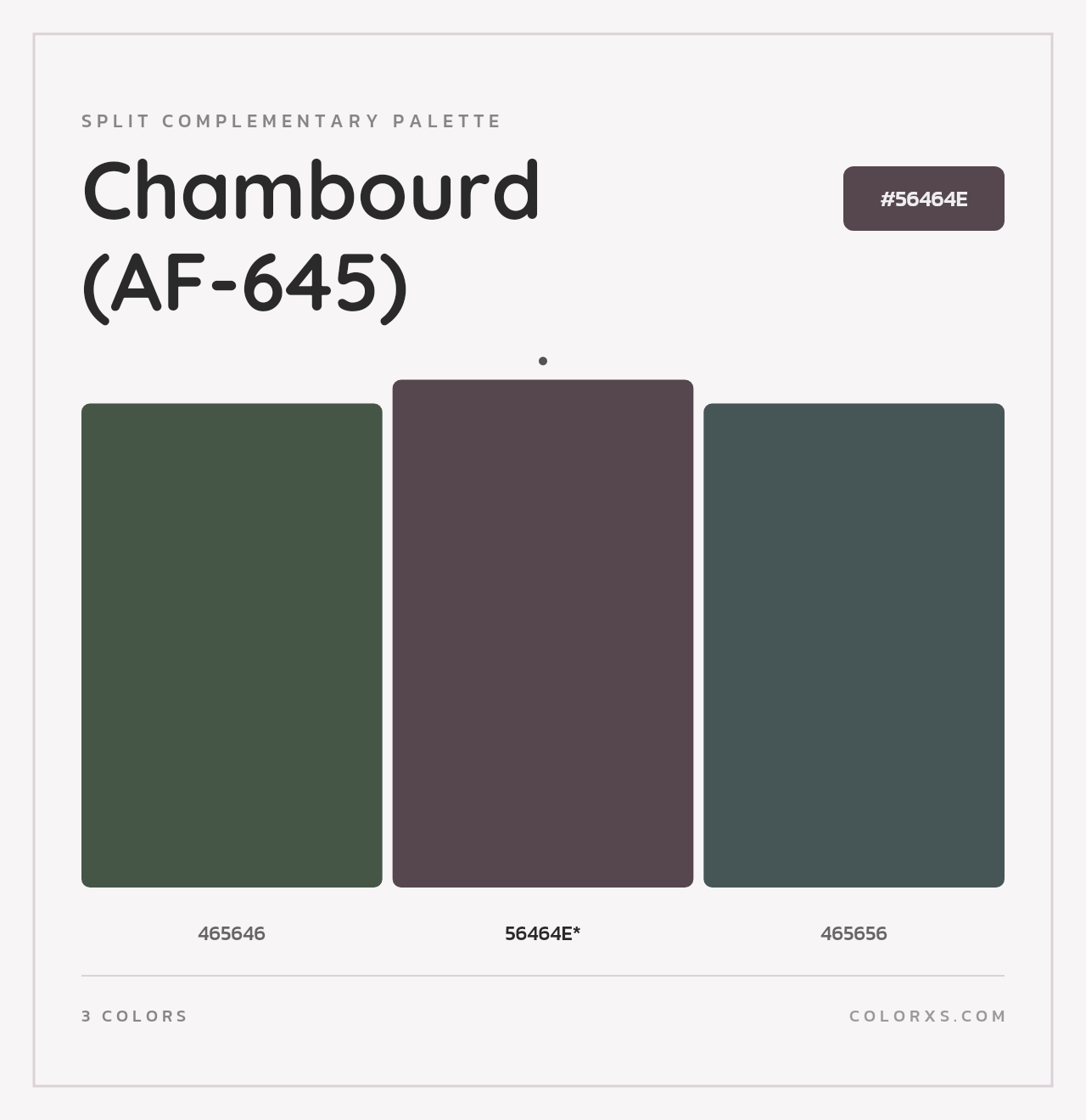 Chambourd (AF-645) - Split-Complementary Color Palette