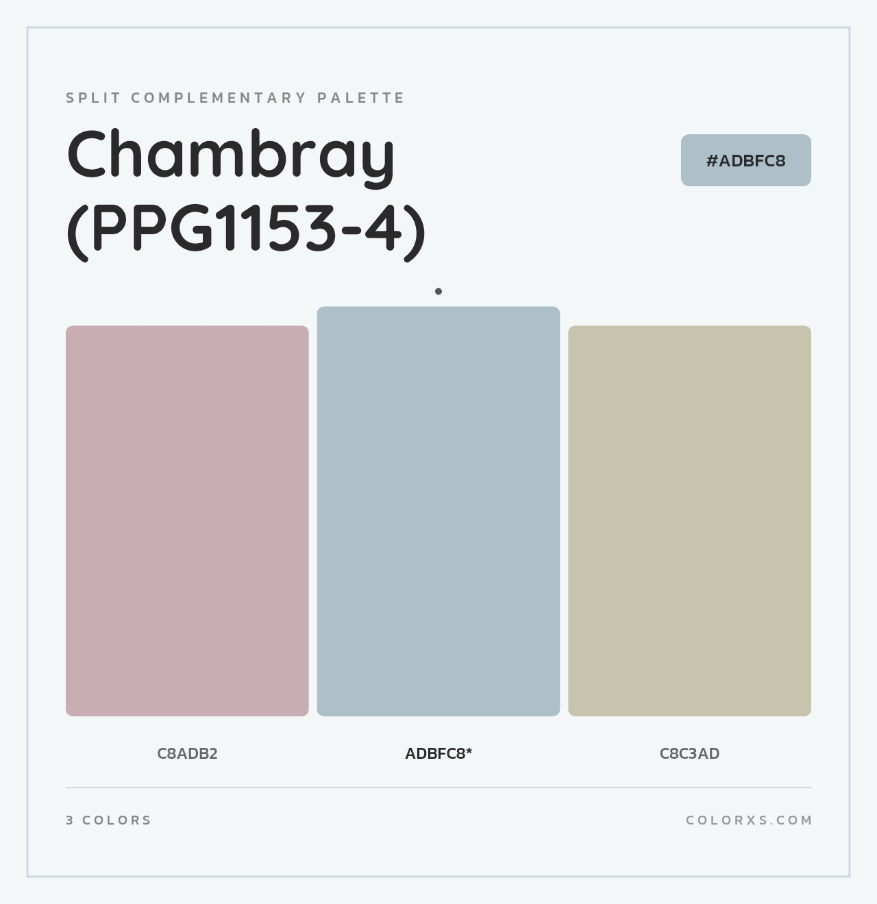 Chambray (PPG1153-4) - Split-Complementary Color Palette