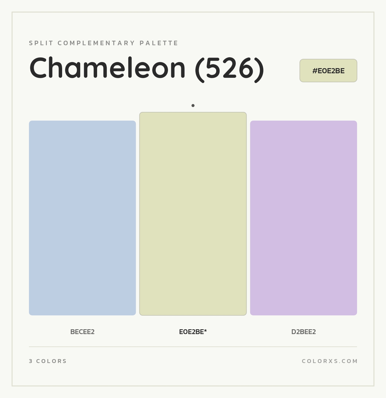 Chameleon (526) - Split-Complementary Color Palette