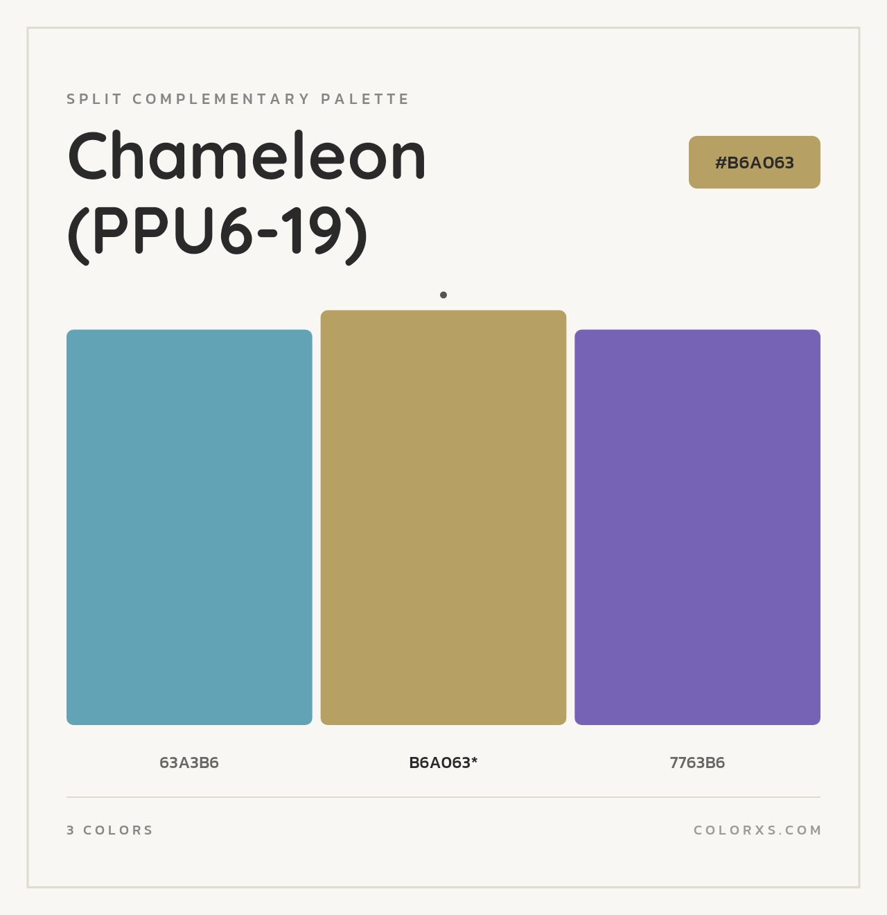 Chameleon (PPU6-19) - Split-Complementary Color Palette