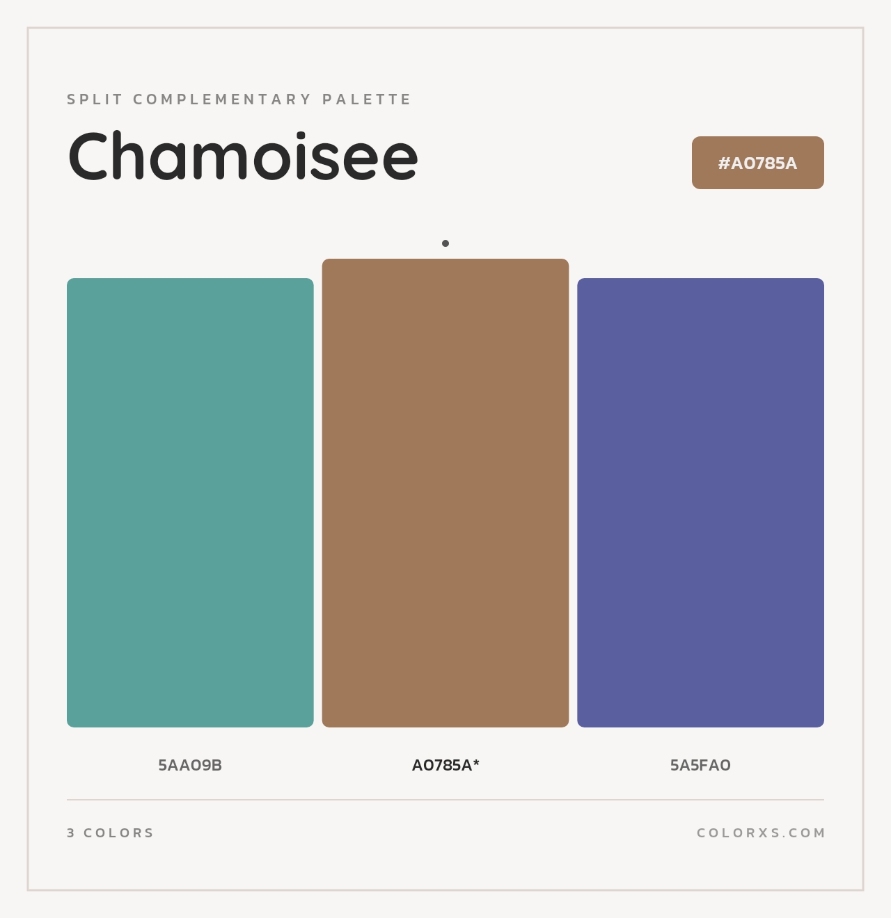 Chamoisee - Split-Complementary Color Palette