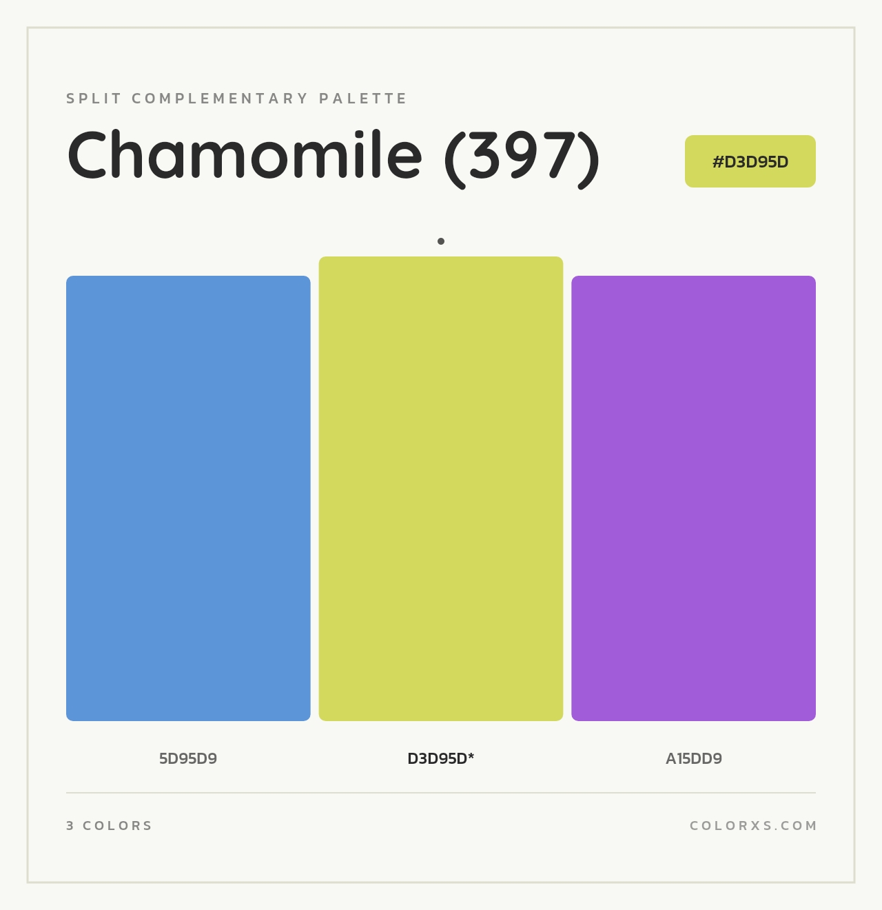 Chamomile (397) - Split-Complementary Color Palette