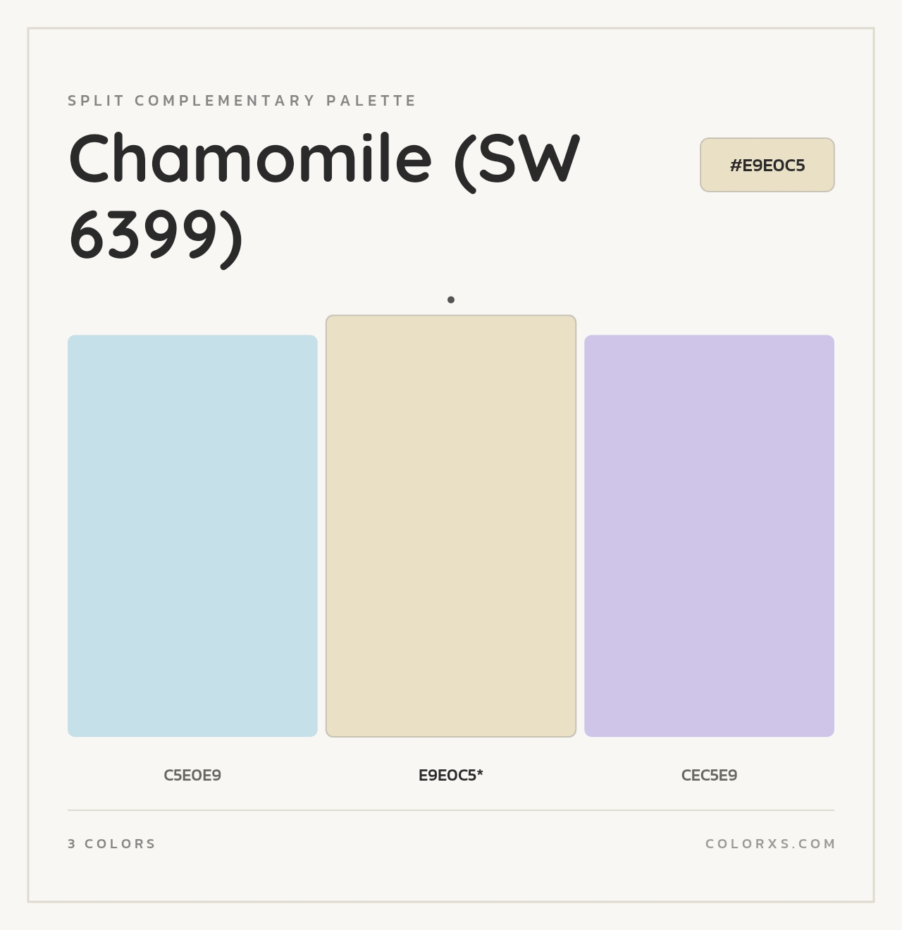 Chamomile (SW 6399) - Split-Complementary Color Palette