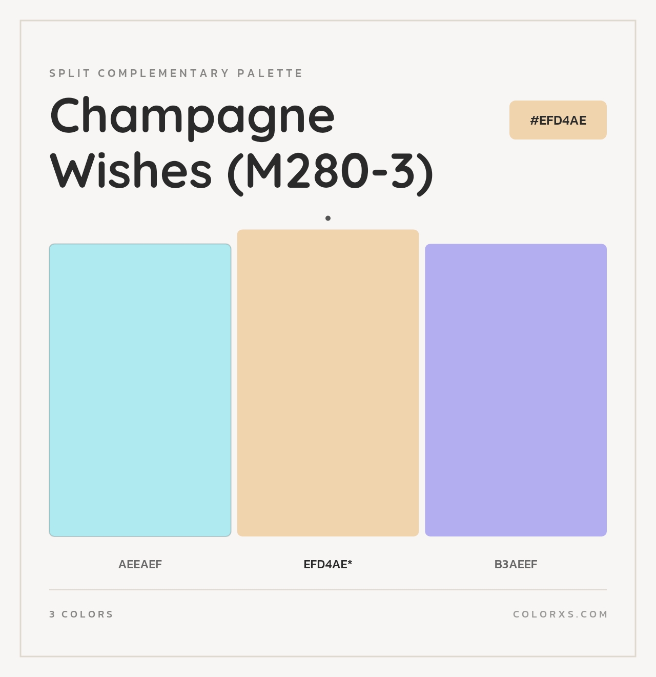 Champagne Wishes (M280-3) - Split-Complementary Color Palette
