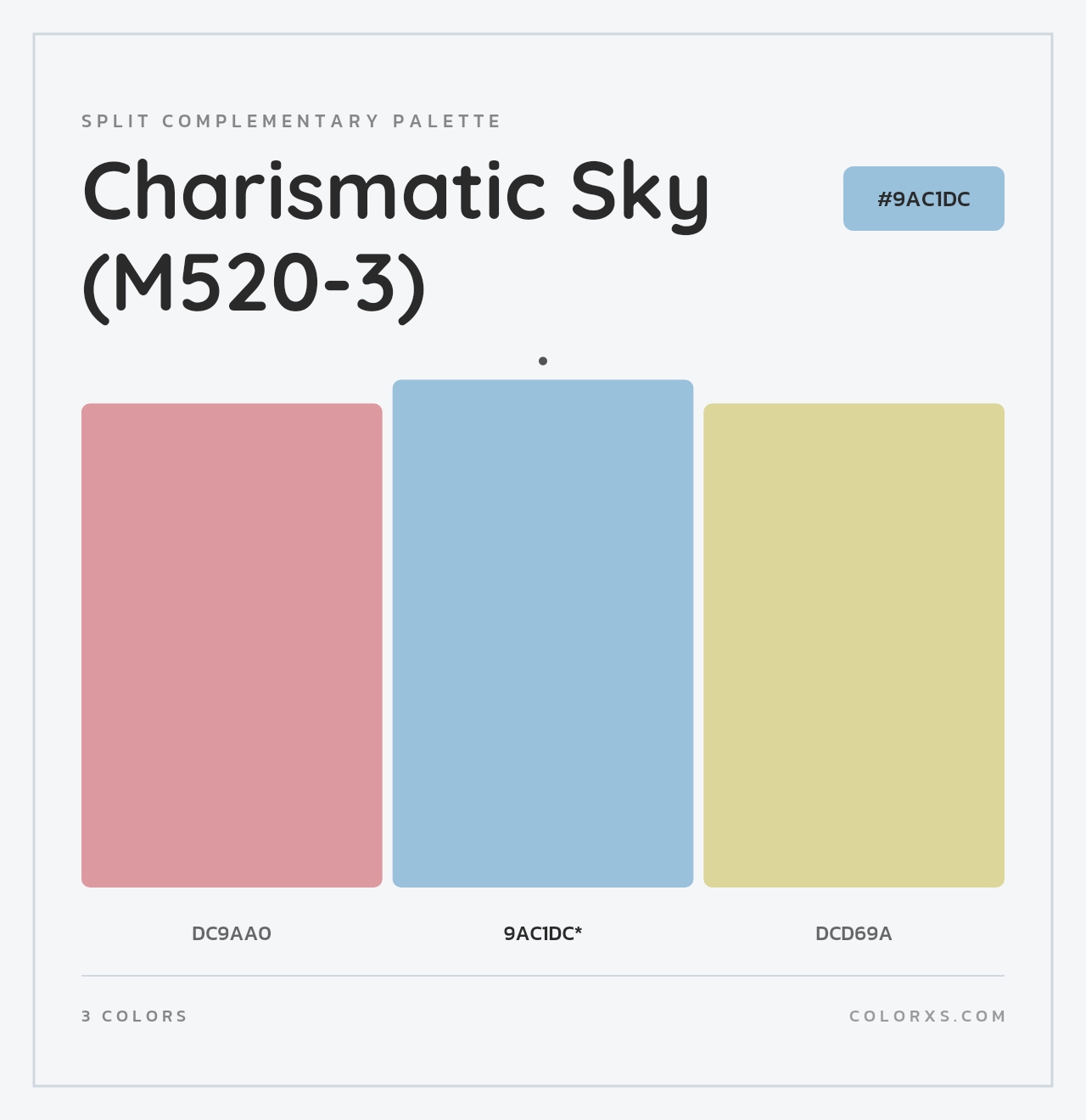 Charismatic Sky (M520-3) - Split-Complementary Color Palette