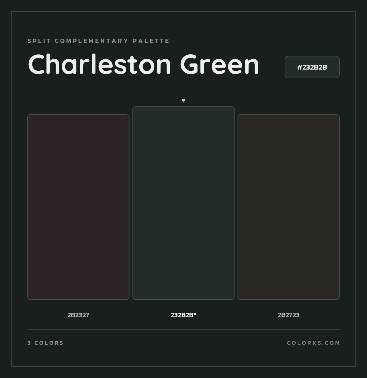 Charleston Green - Split-Complementary Color Palette