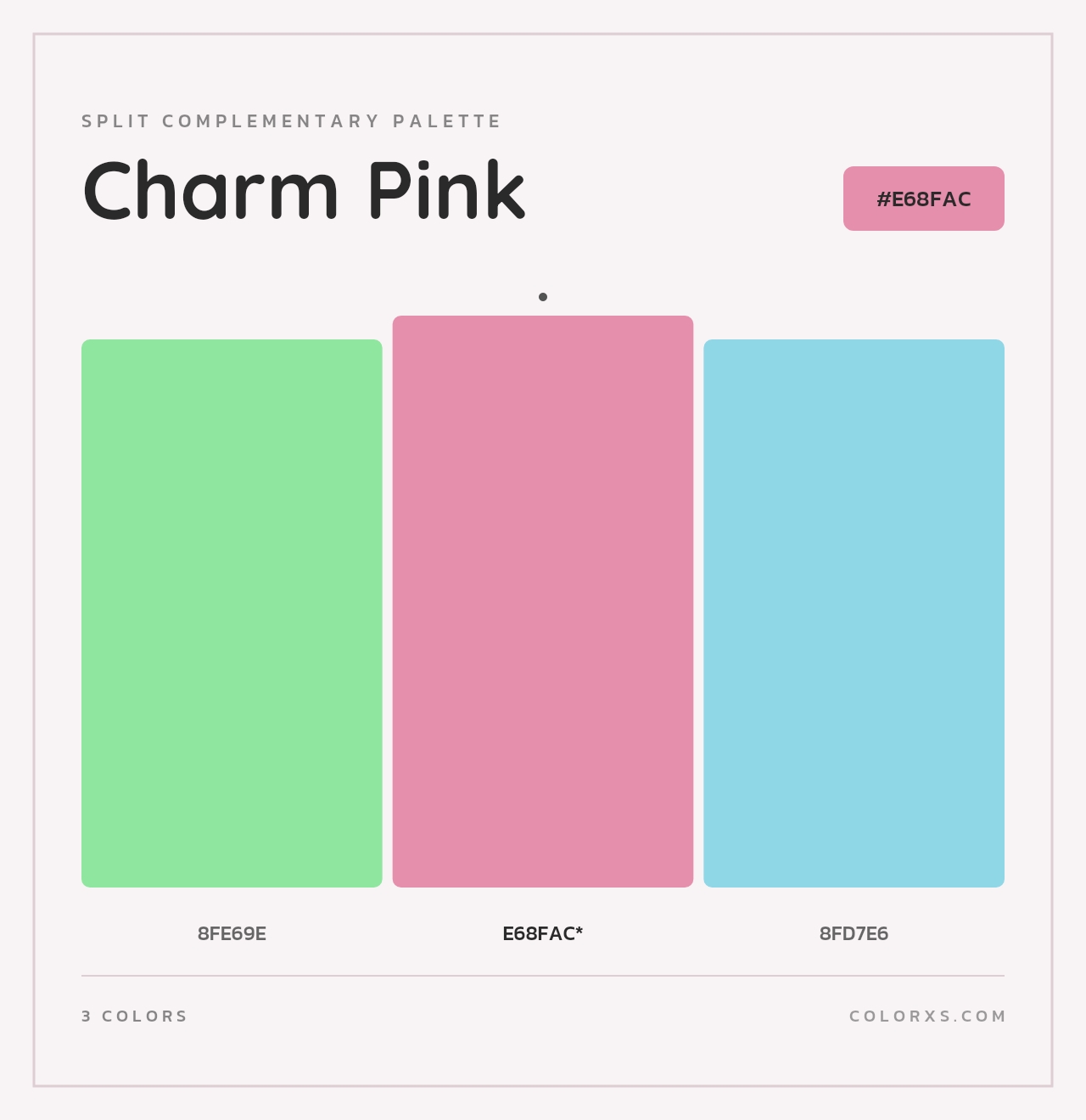 Charm Pink - Split-Complementary Color Palette