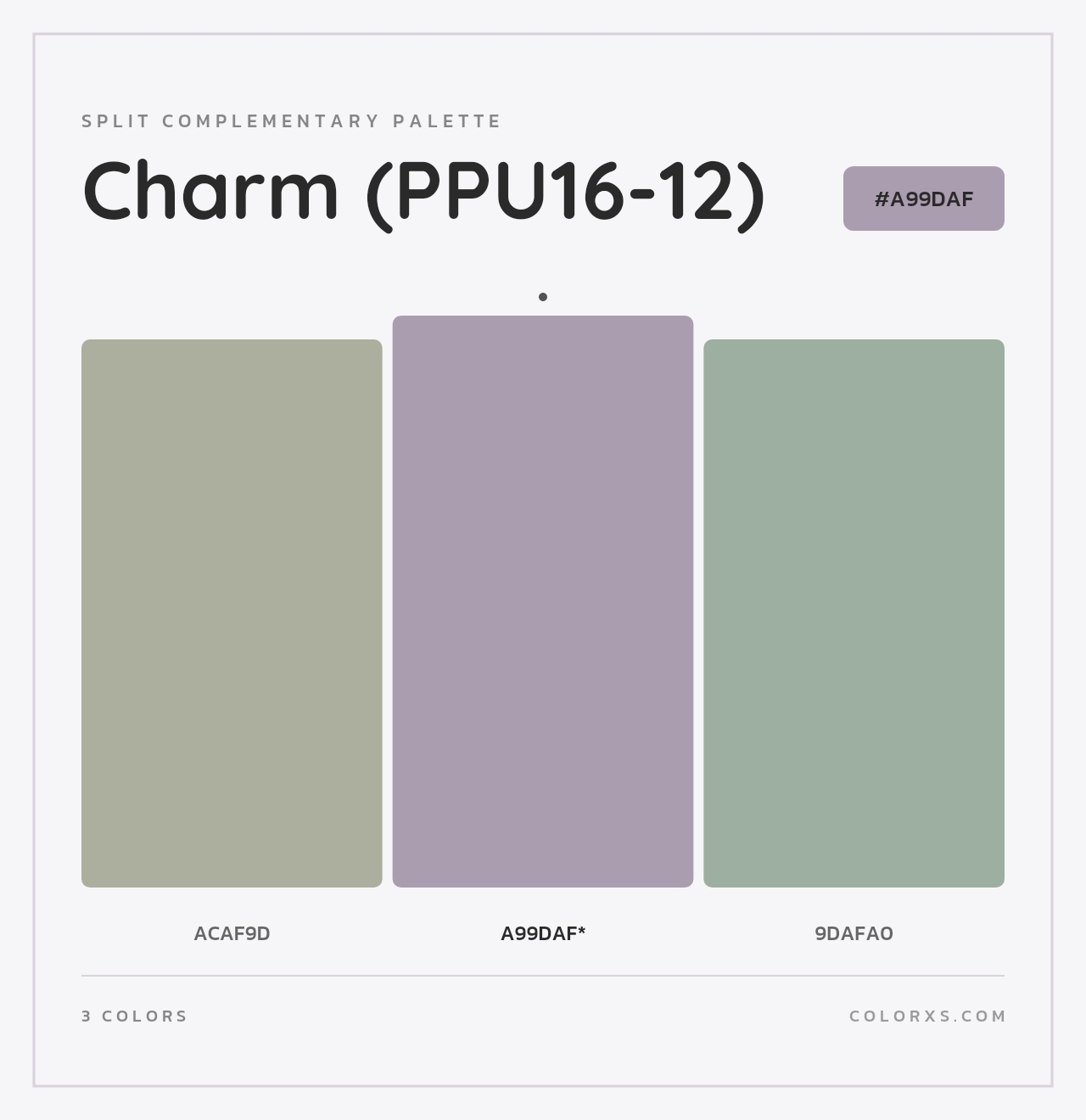Charm (PPU16-12) - Split-Complementary Color Palette