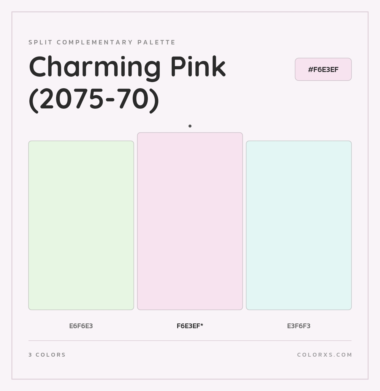 Charming Pink (2075-70) - Split-Complementary Color Palette