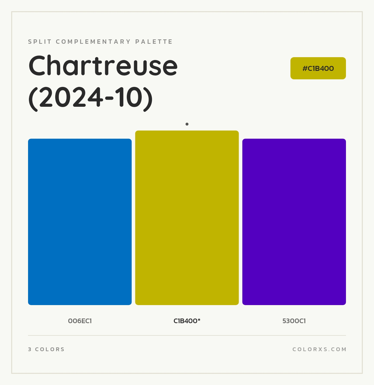 Chartreuse (2024-10) - Split-Complementary Color Palette