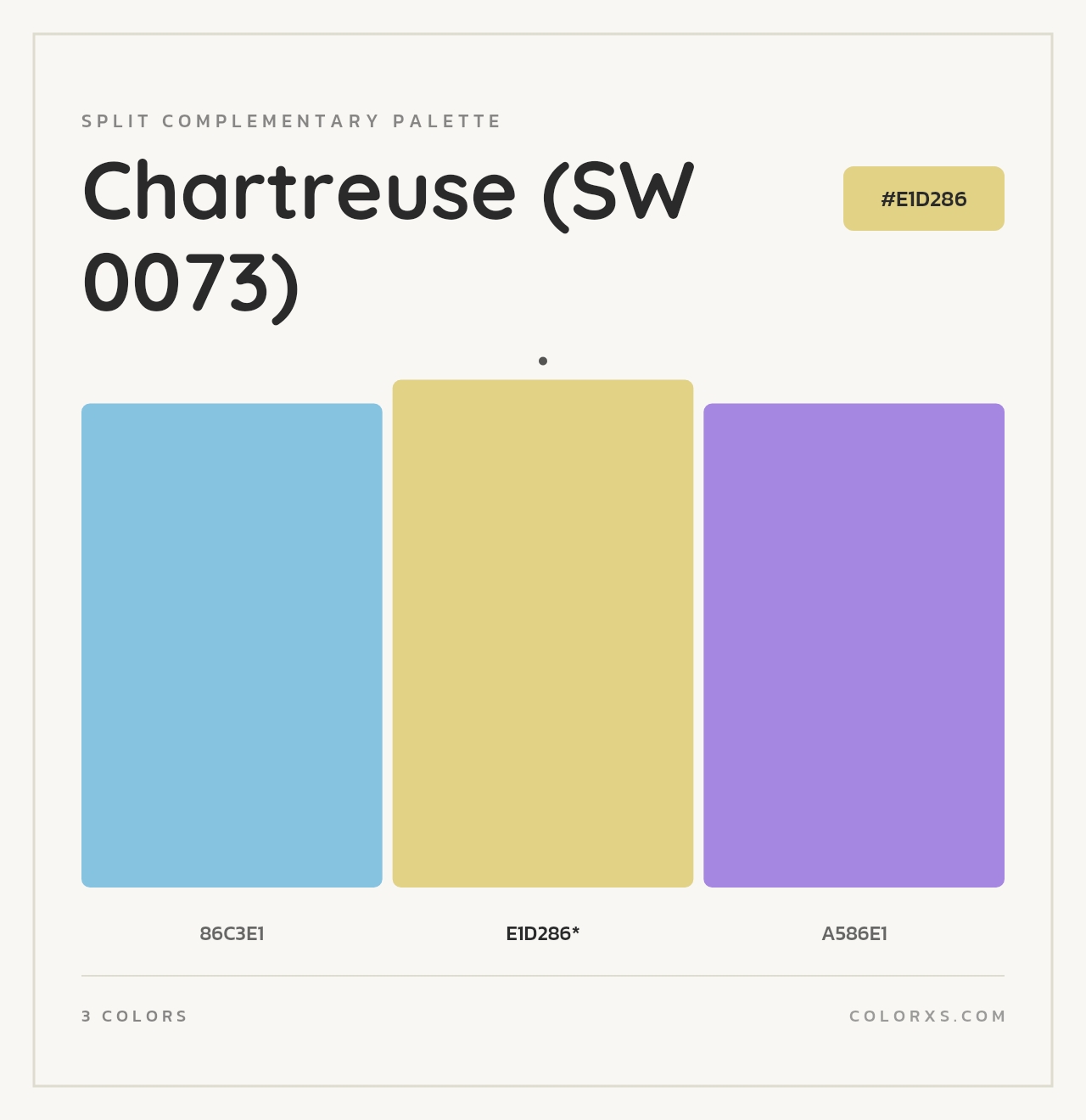 Chartreuse (SW 0073) - Split-Complementary Color Palette