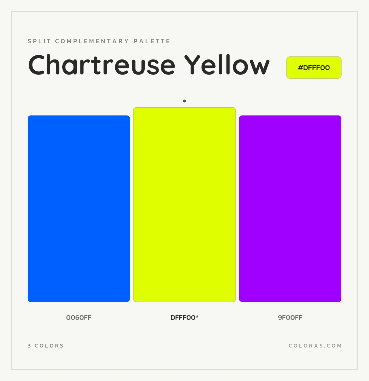 Chartreuse Yellow - Split-Complementary Color Palette