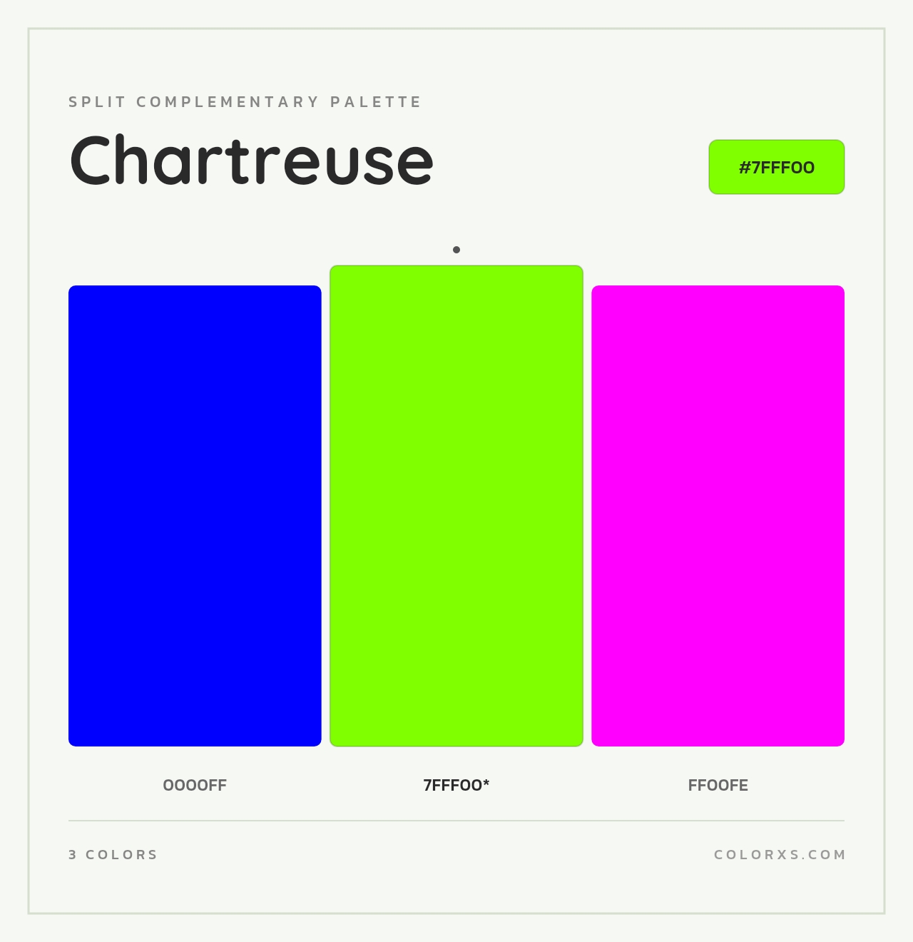 Chartreuse - Split-Complementary Color Palette