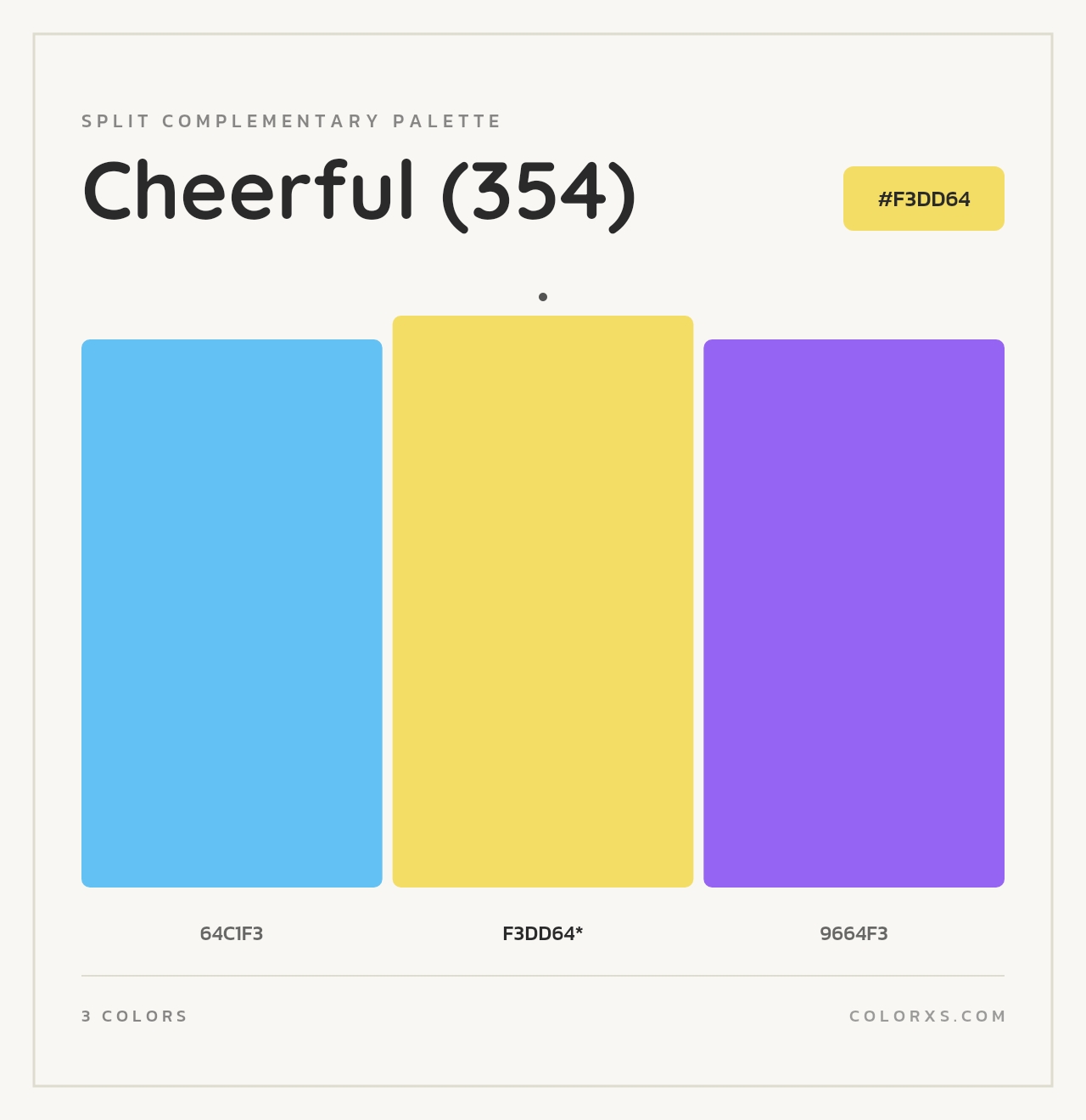 Cheerful (354) - Split-Complementary Color Palette