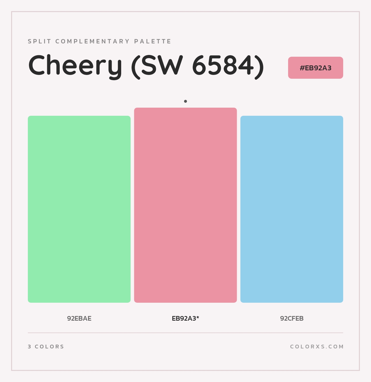 Cheery (SW 6584) - Split-Complementary Color Palette