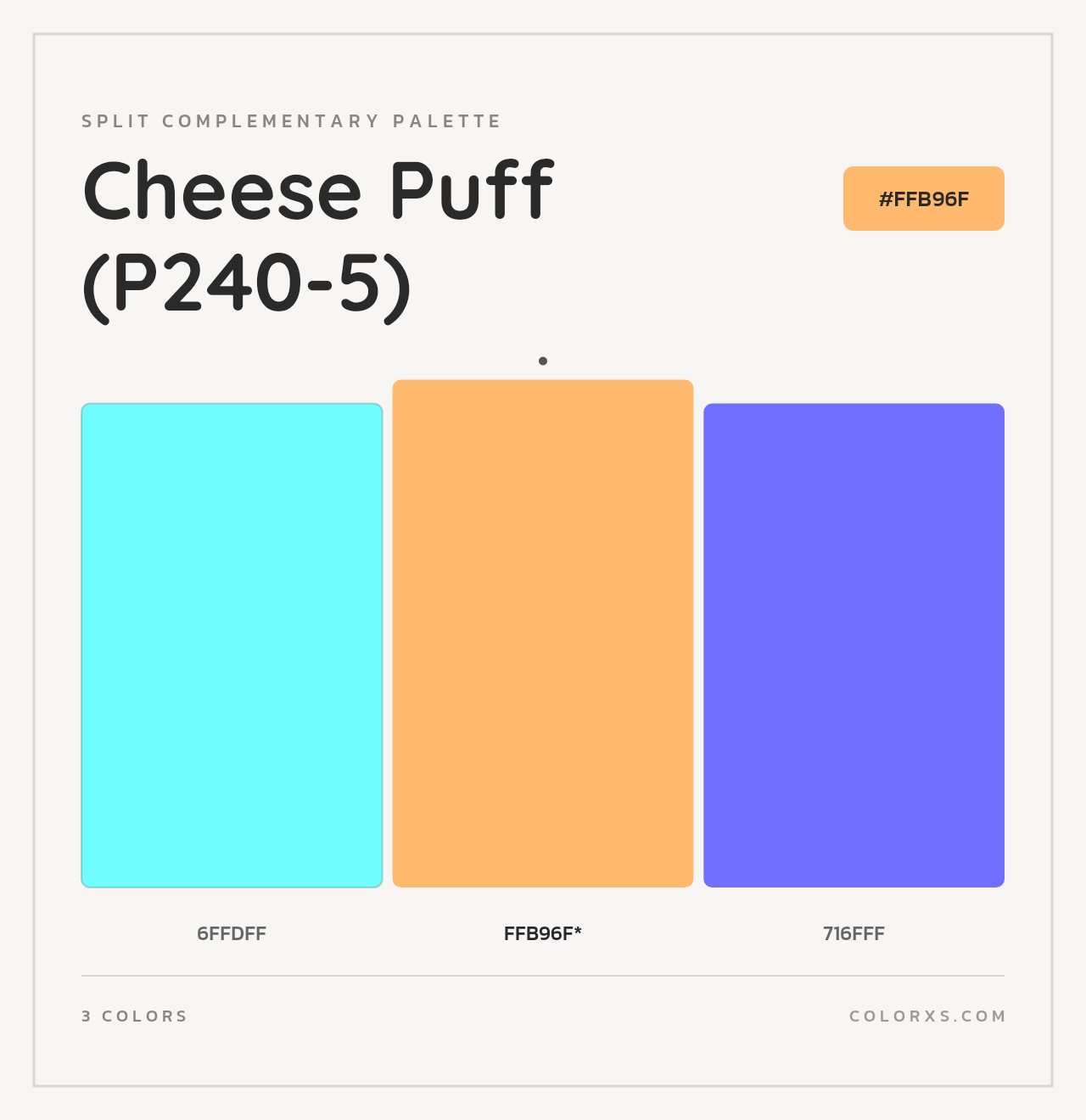 Cheese Puff (P240-5) - Split-Complementary Color Palette
