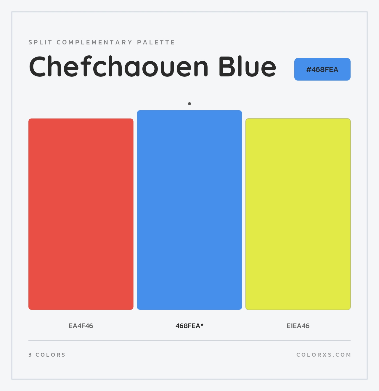 Chefchaouen Blue - Split-Complementary Color Palette