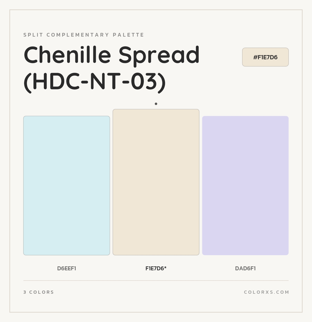 Chenille Spread (HDC-NT-03) - Split-Complementary Color Palette