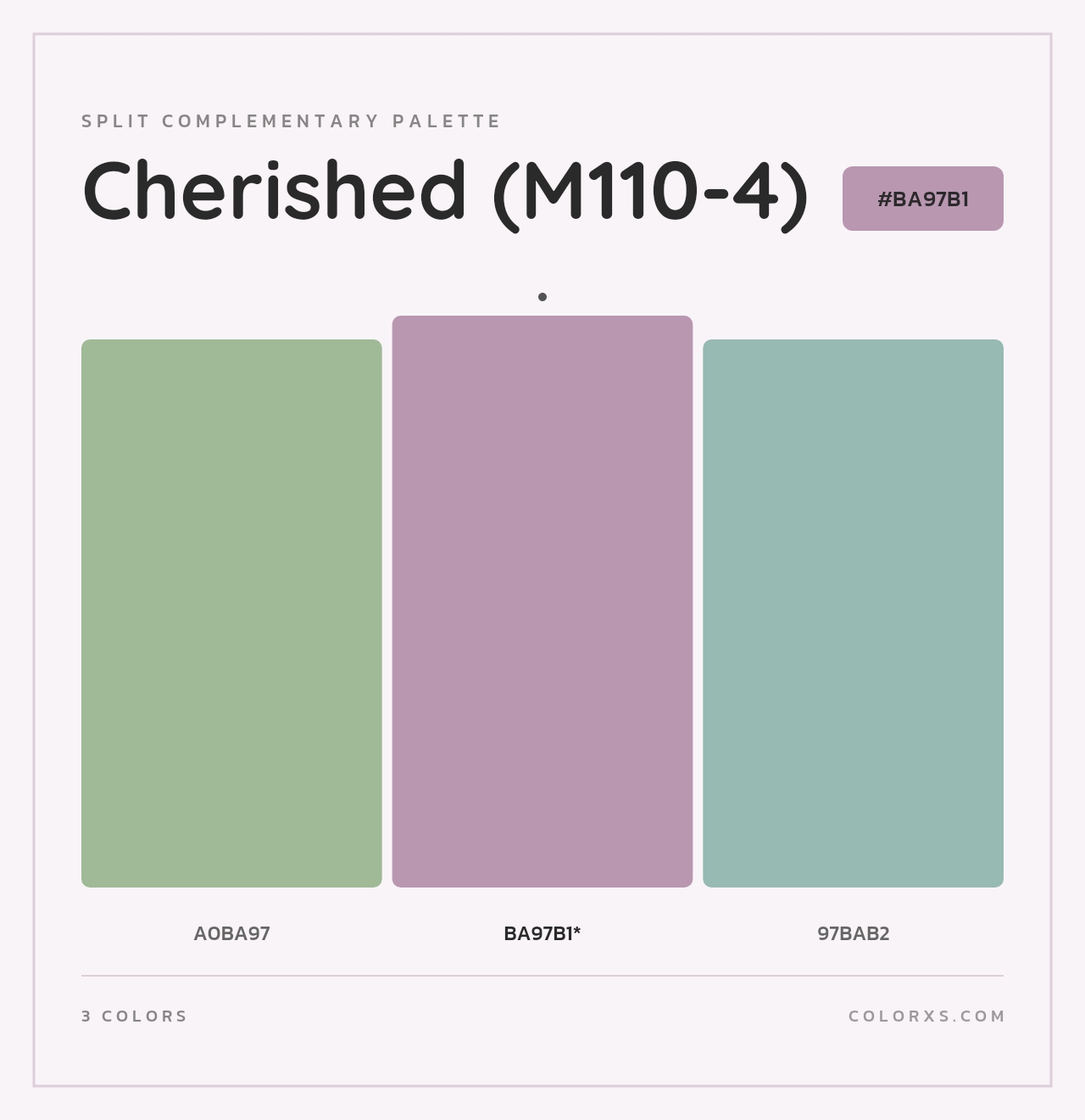 Cherished (M110-4) - Split-Complementary Color Palette