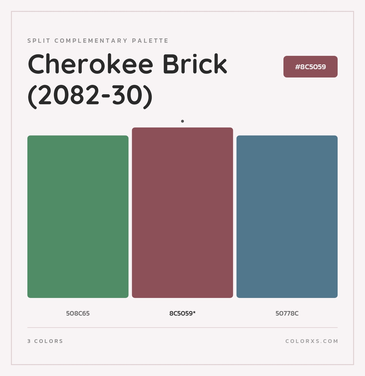 Cherokee Brick (2082-30) - Split-Complementary Color Palette
