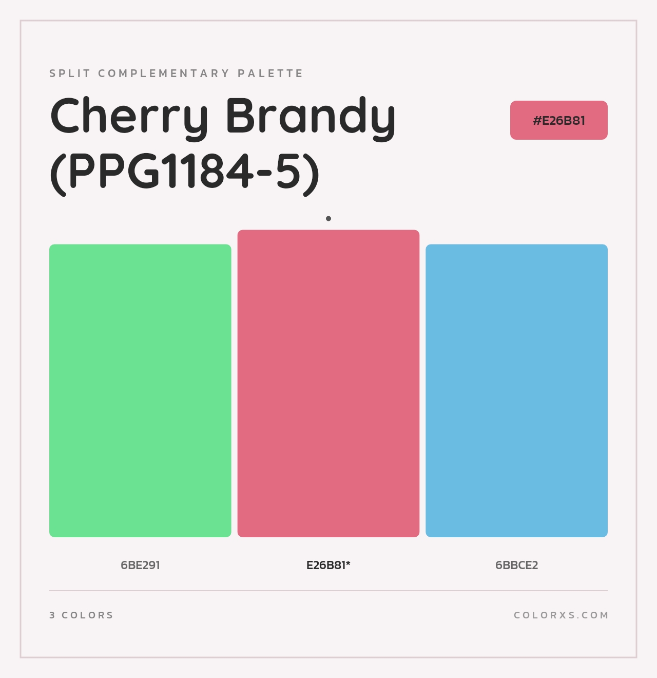 Cherry Brandy (PPG1184-5) - Split-Complementary Color Palette