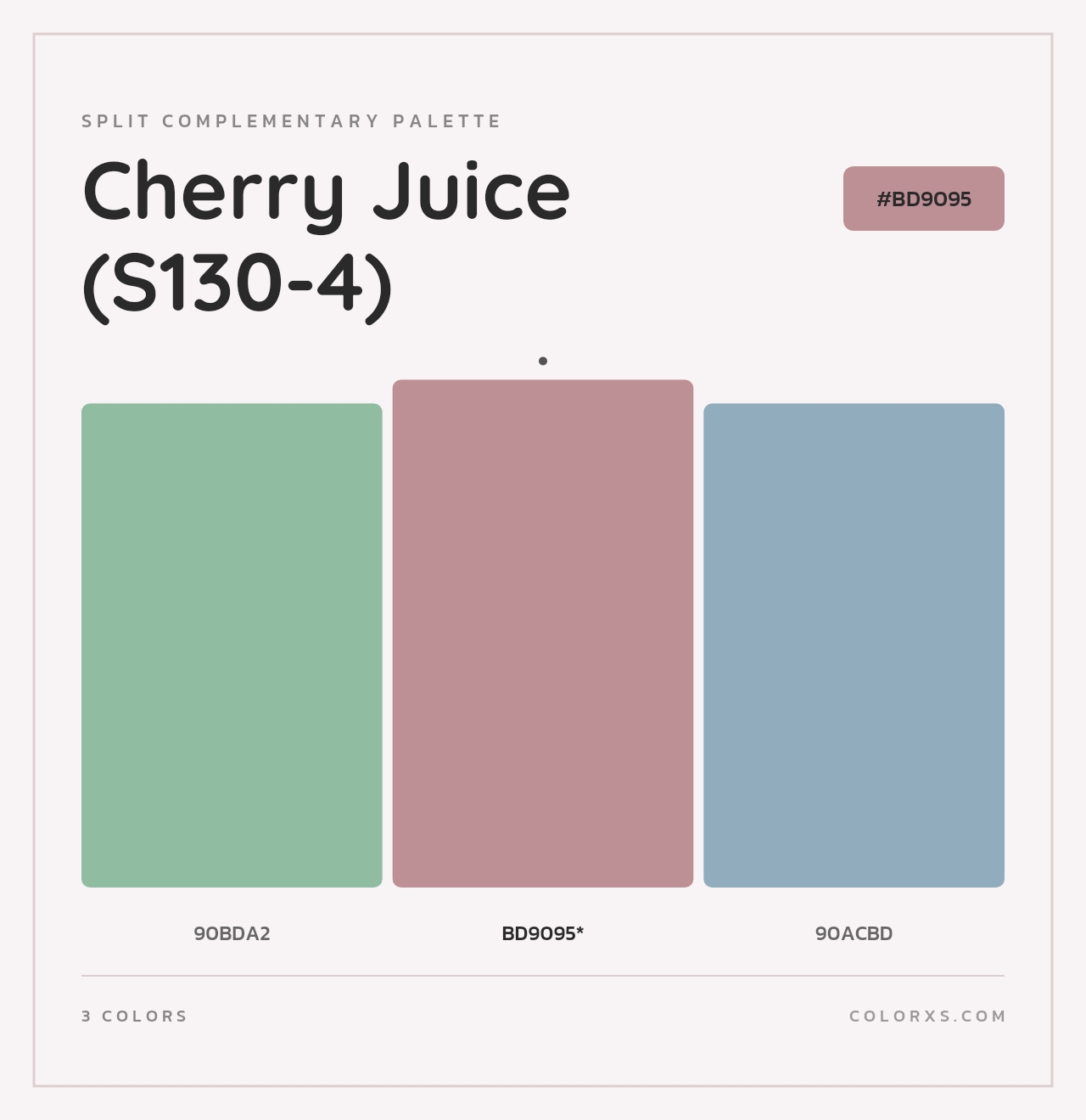 Cherry Juice (S130-4) - Split-Complementary Color Palette