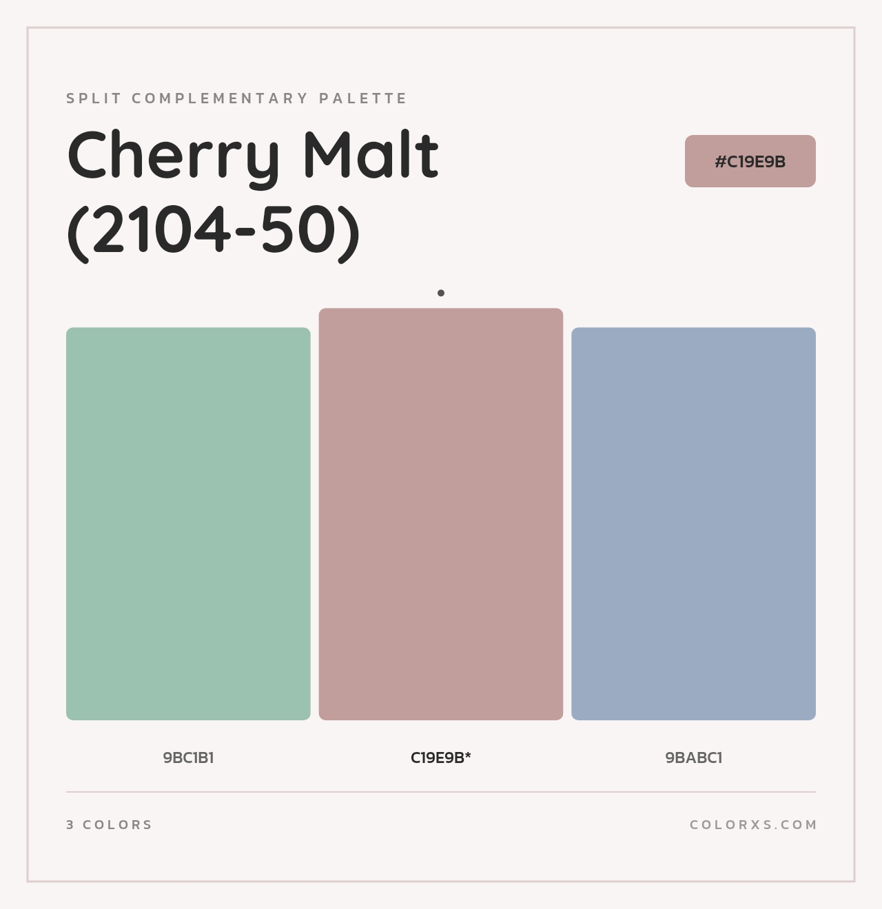 Cherry Malt (2104-50) - Split-Complementary Color Palette