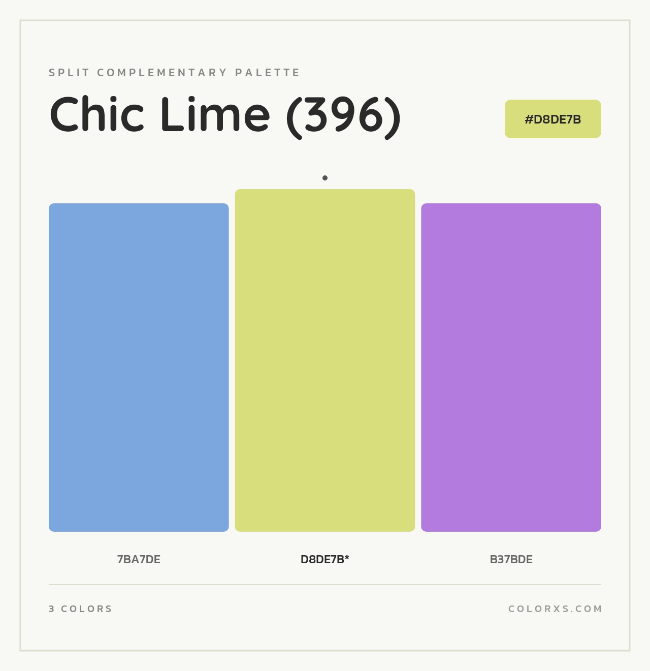 Chic Lime (396) - Split-Complementary Color Palette
