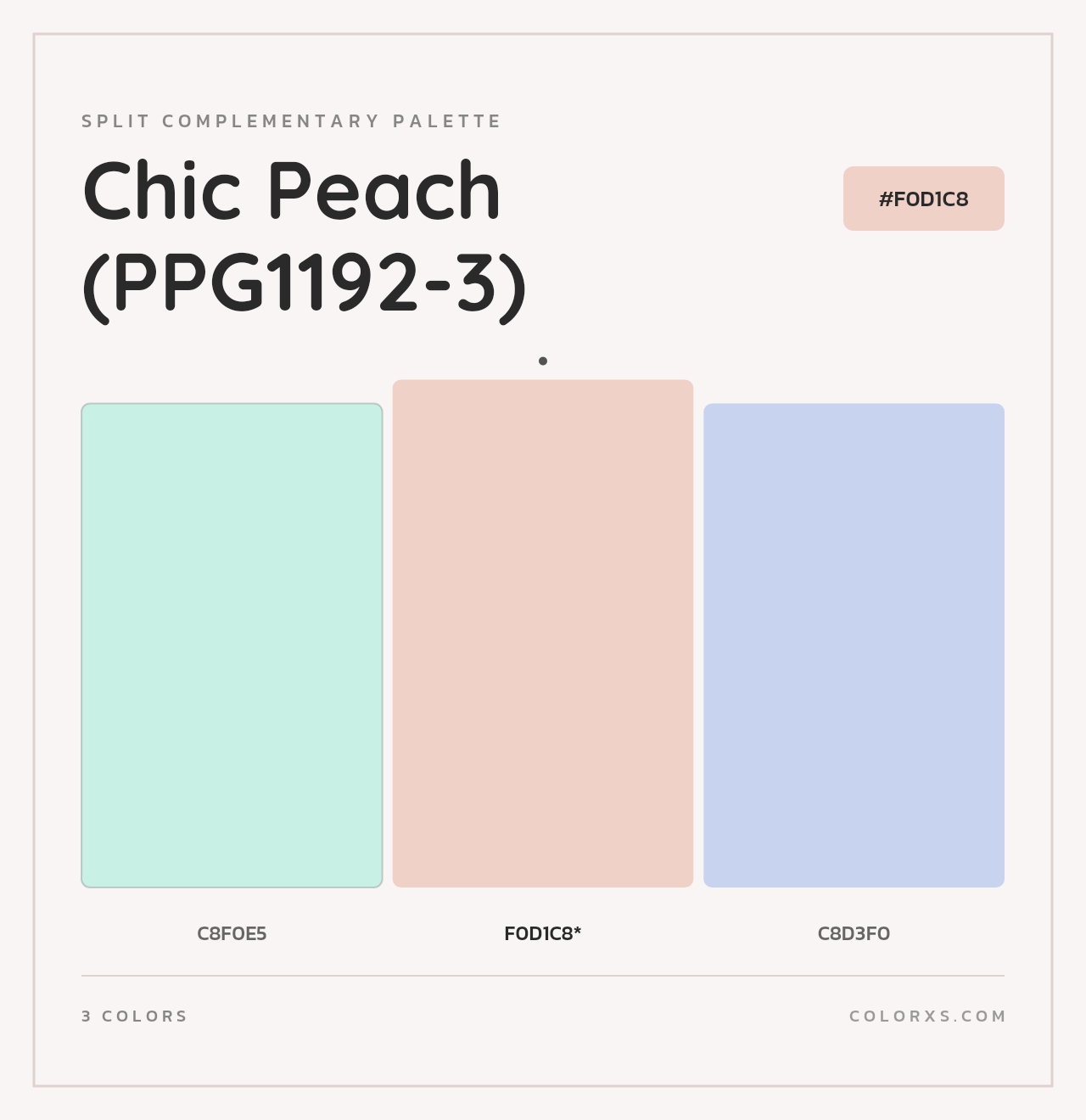Chic Peach (PPG1192-3) - Split-Complementary Color Palette