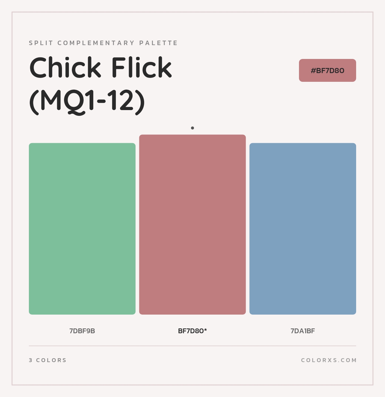 Chick Flick (MQ1-12) - Split-Complementary Color Palette