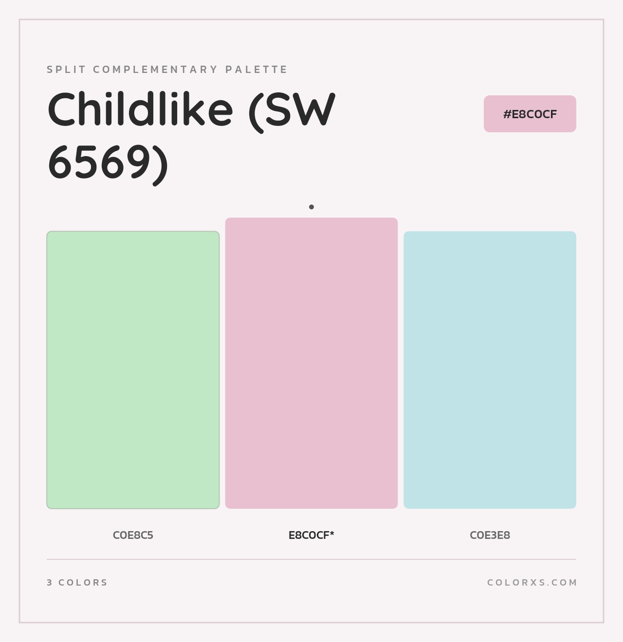 Childlike (SW 6569) - Split-Complementary Color Palette
