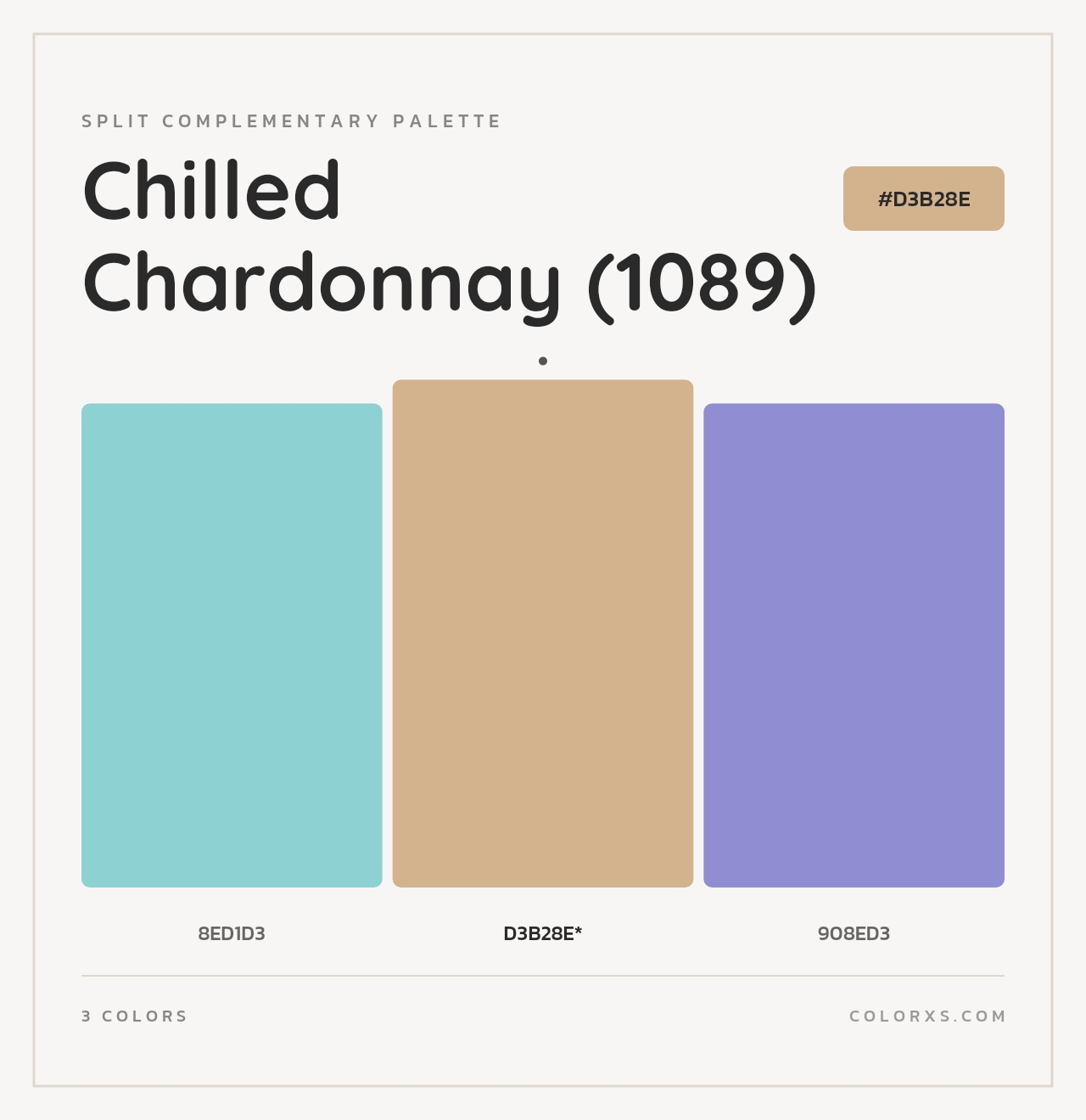 Chilled Chardonnay (1089) - Split-Complementary Color Palette