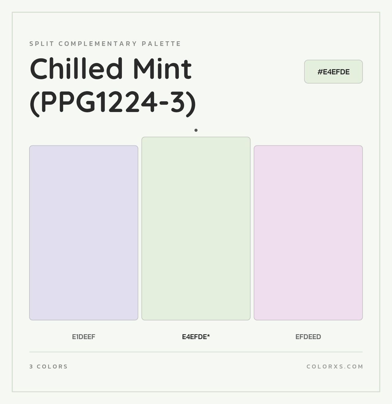 Chilled Mint (PPG1224-3) - Split-Complementary Color Palette