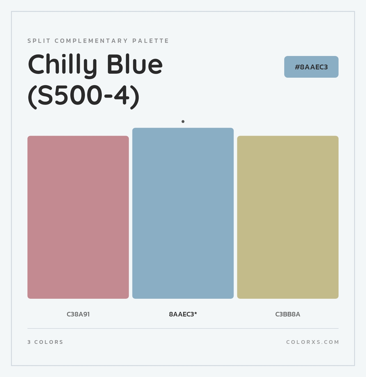 Chilly Blue (S500-4) - Split-Complementary Color Palette