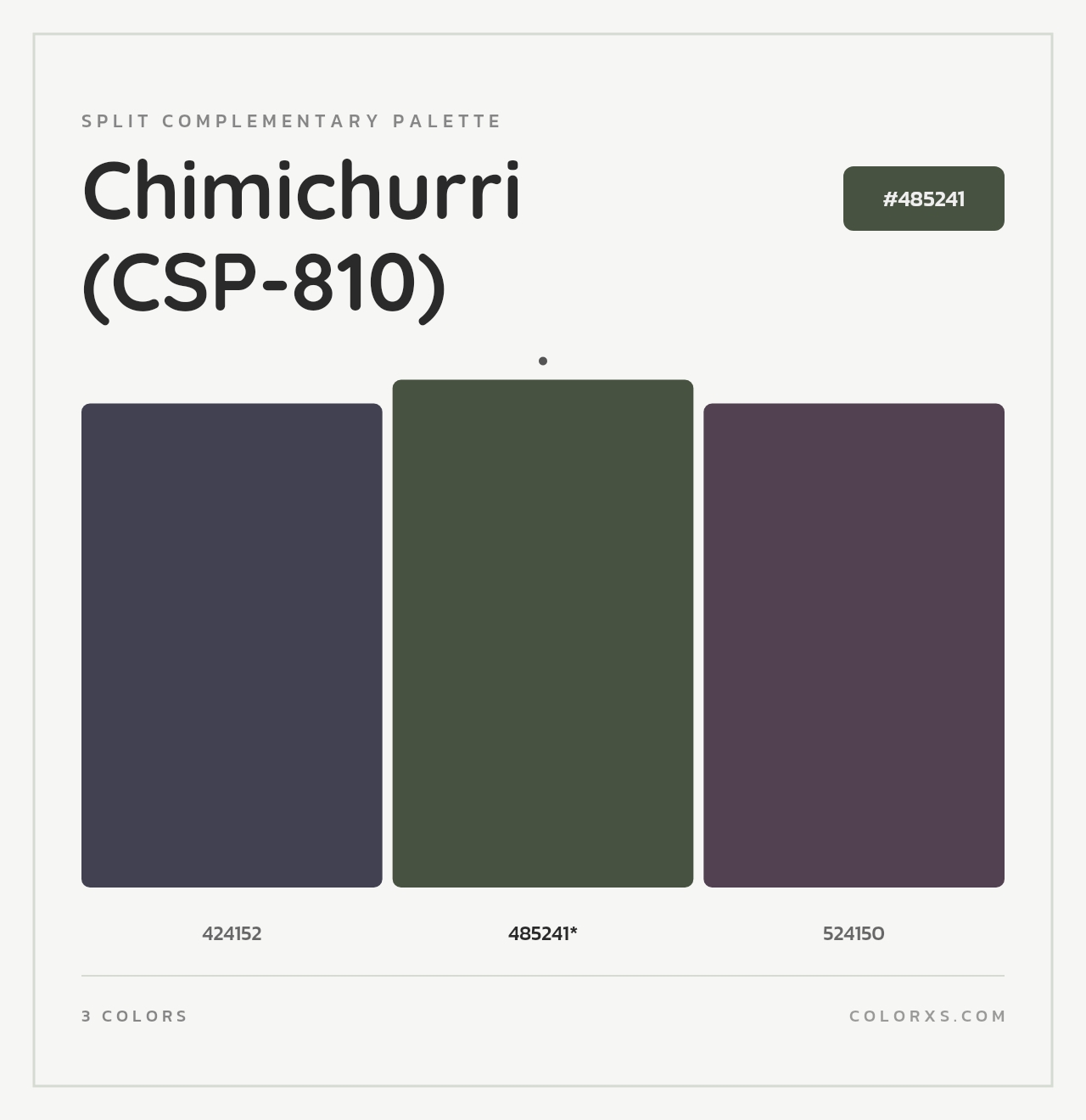 Chimichurri (CSP-810) - Split-Complementary Color Palette