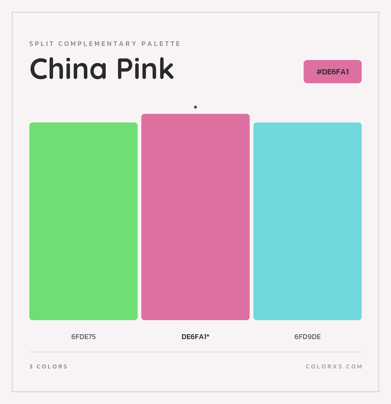 China Pink - Split-Complementary Color Palette