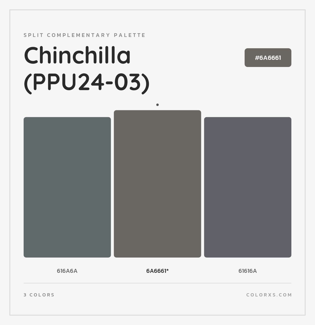 Chinchilla (PPU24-03) - Split-Complementary Color Palette