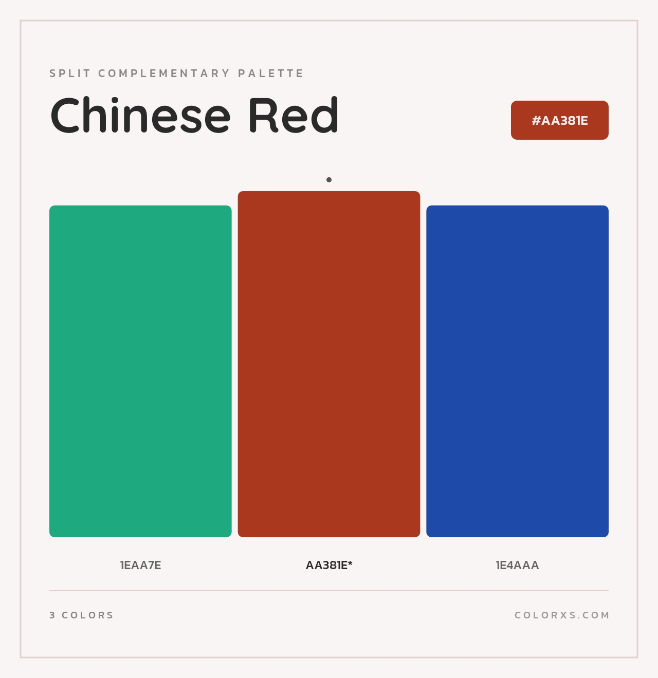 Chinese Red - Split-Complementary Color Palette