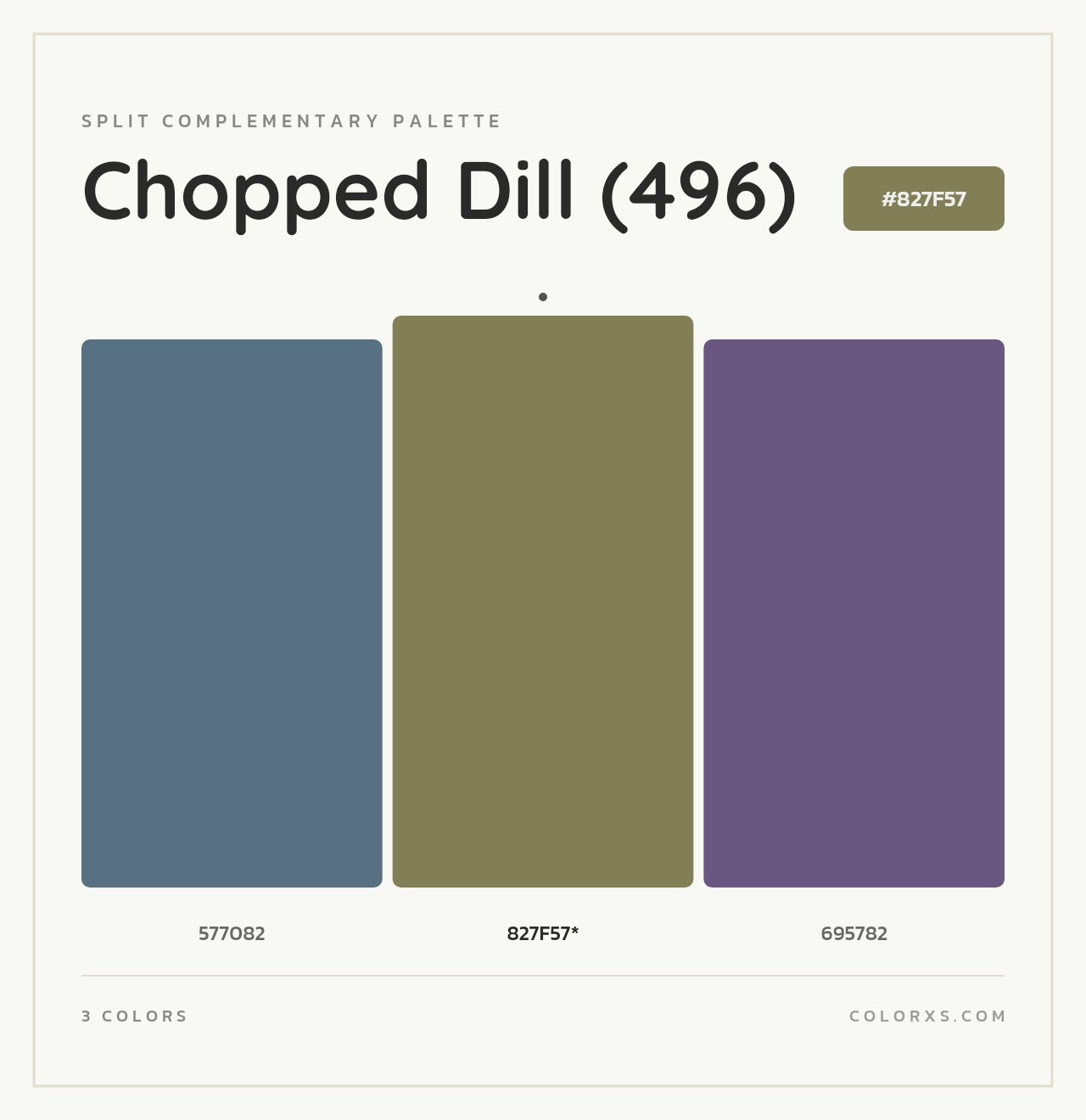 Chopped Dill (496) - Split-Complementary Color Palette