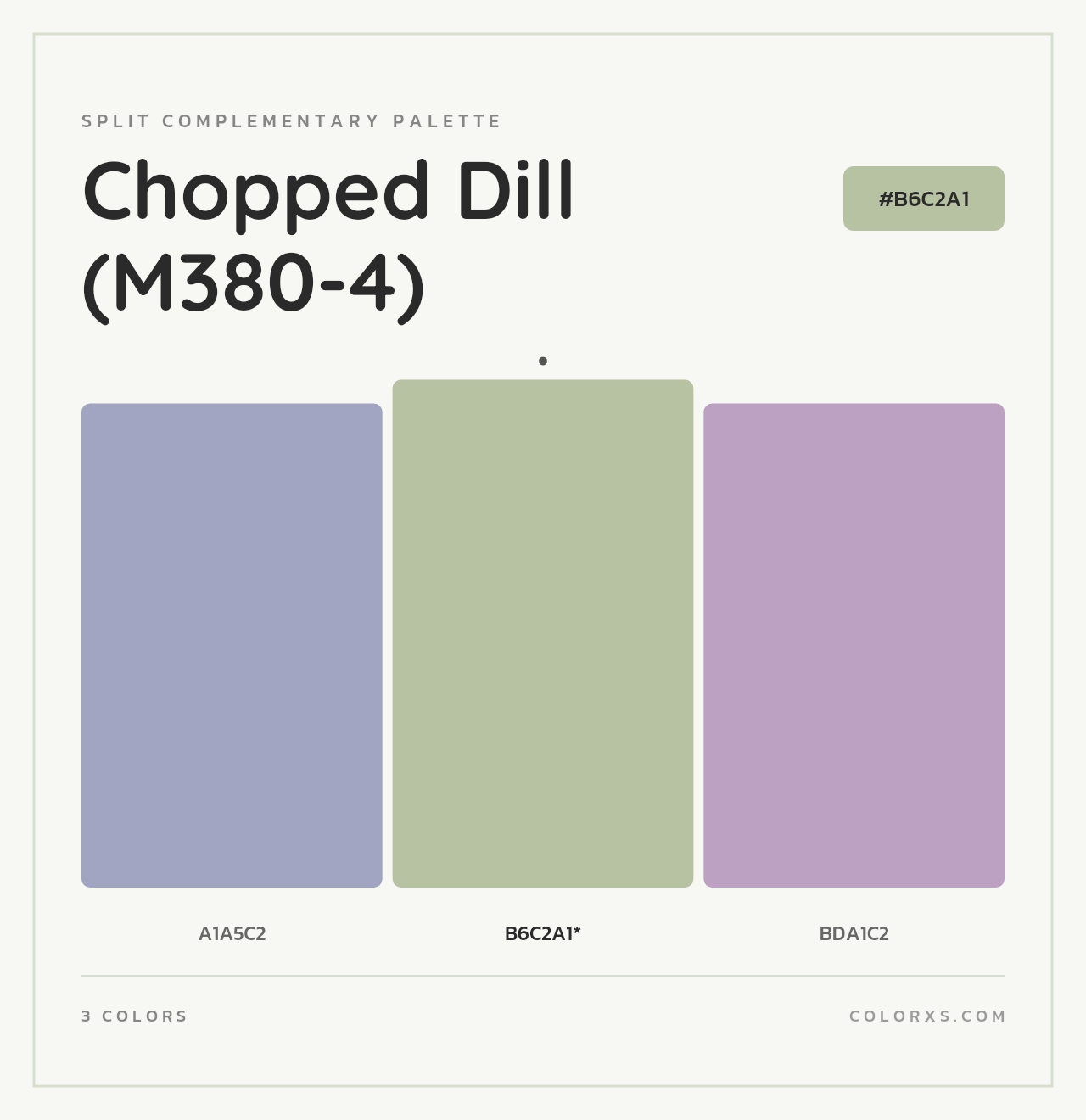 Chopped Dill (M380-4) - Split-Complementary Color Palette