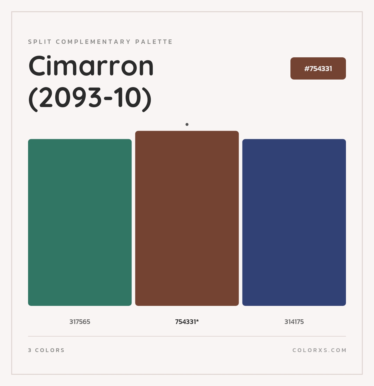 Cimarron (2093-10) - Split-Complementary Color Palette