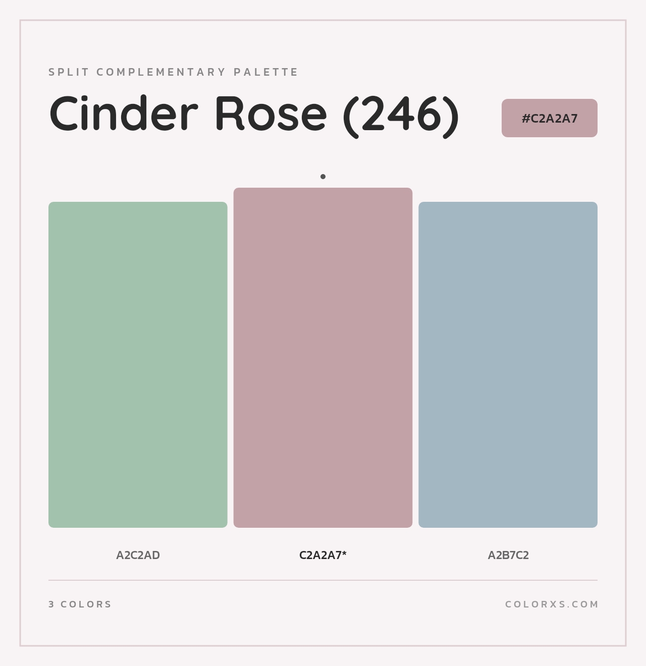 Cinder Rose (246) - Split-Complementary Color Palette