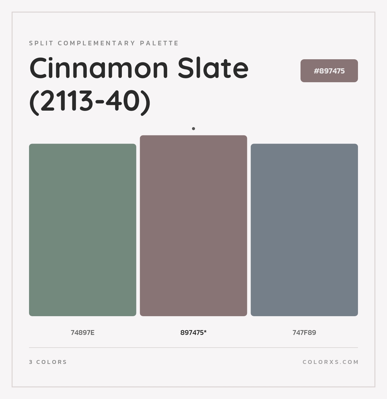Cinnamon Slate (2113-40) - Split-Complementary Color Palette