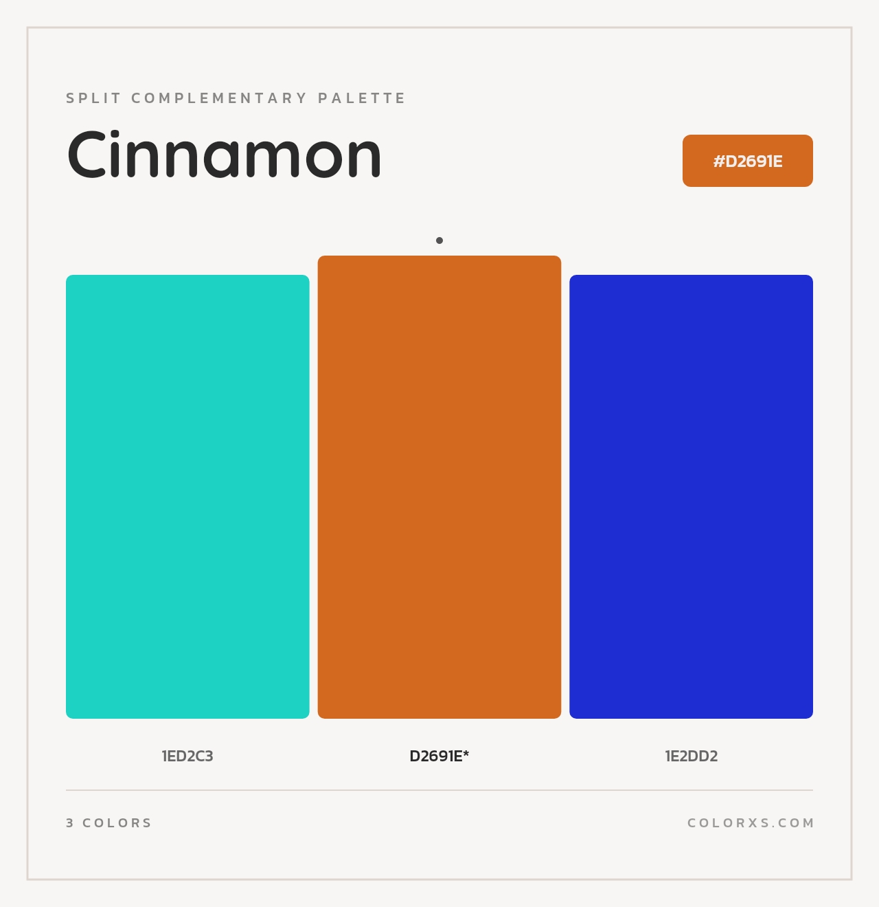 Cinnamon - Split-Complementary Color Palette