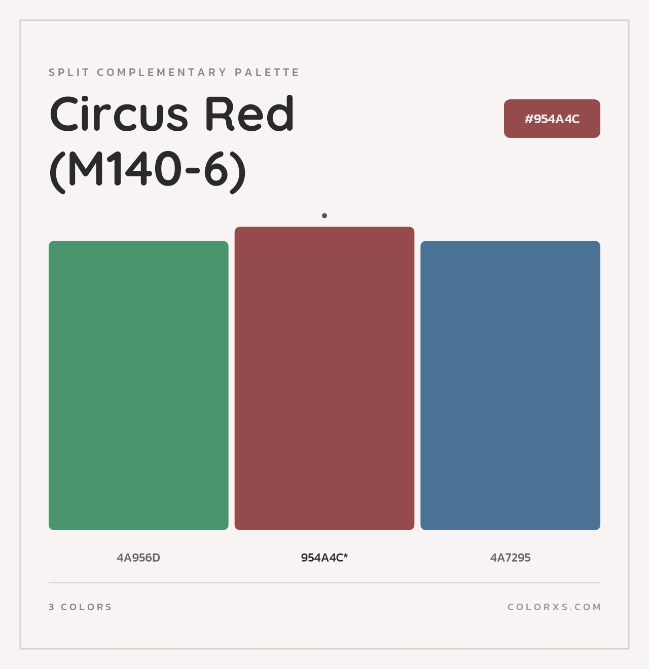 Circus Red (M140-6) - Split-Complementary Color Palette