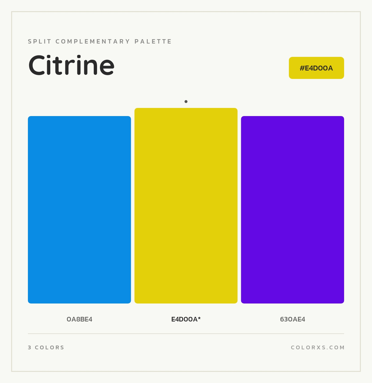 Citrine - Split-Complementary Color Palette