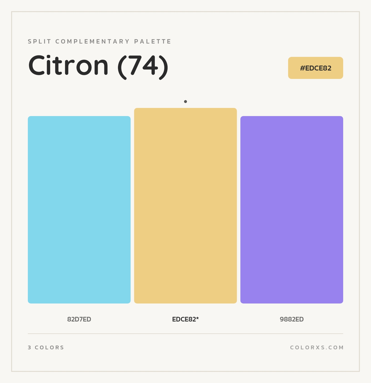 Citron (74) - Split-Complementary Color Palette