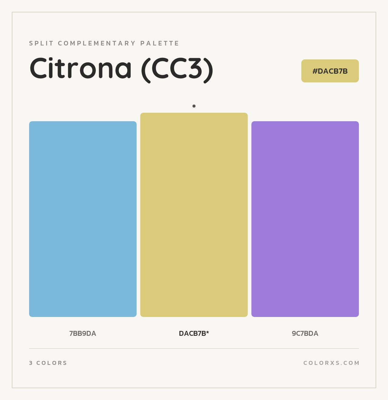 Citrona (CC3) - Split-Complementary Color Palette