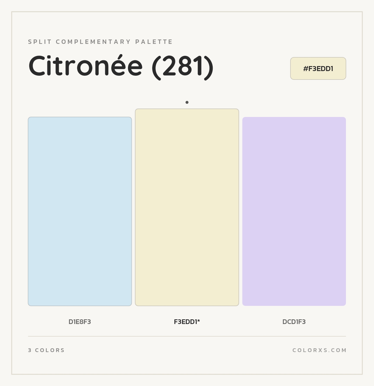 Citronée (281) - Split-Complementary Color Palette