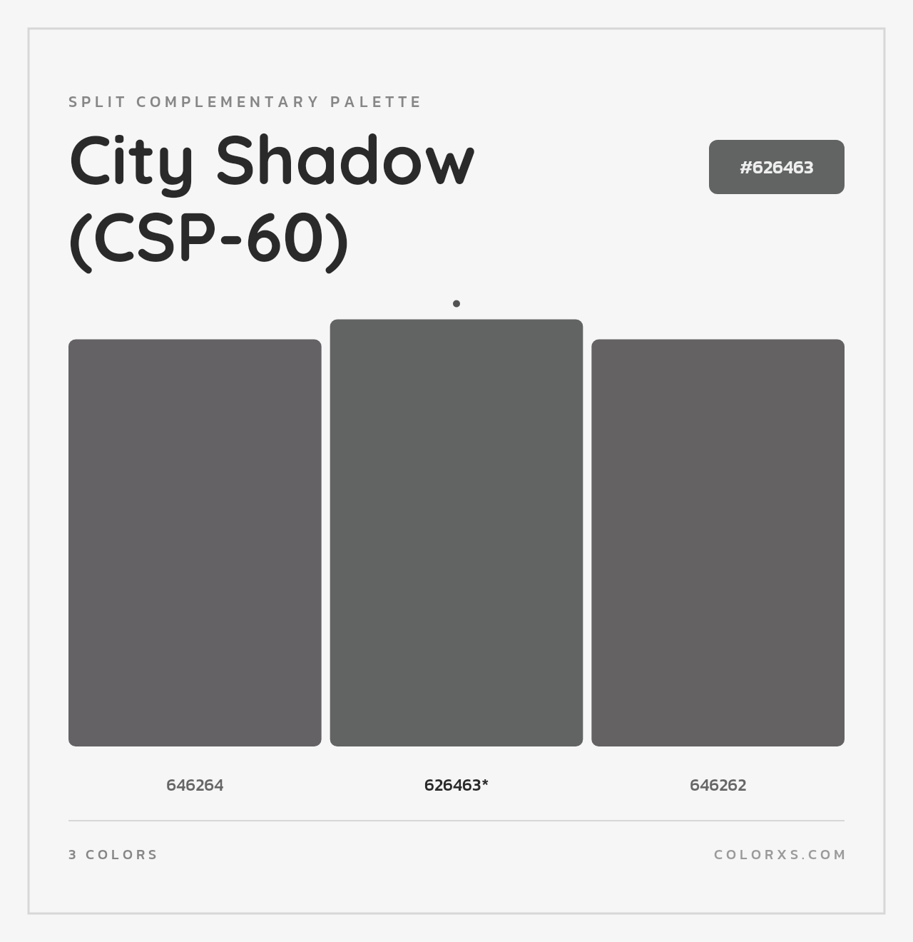 City Shadow (CSP-60) - Split-Complementary Color Palette